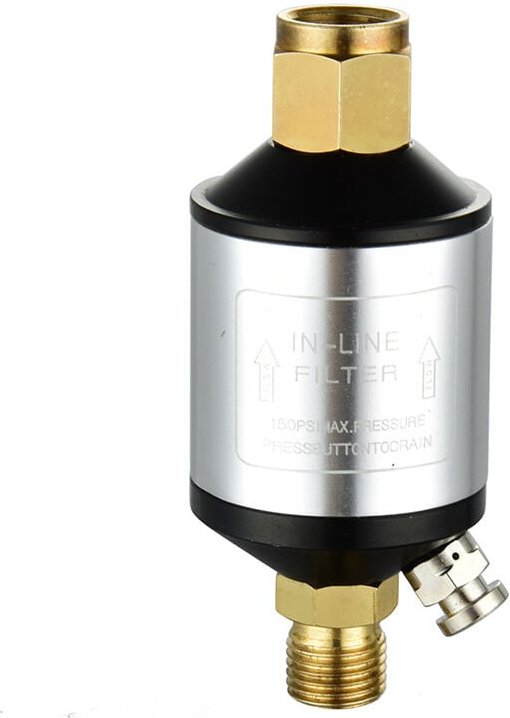 Einlass- und Auslass-Luftkompressorfilter, 1/4 Zoll npt, Wasserabscheider, Luftkompressor-Trockner mit Ablassventil für ...