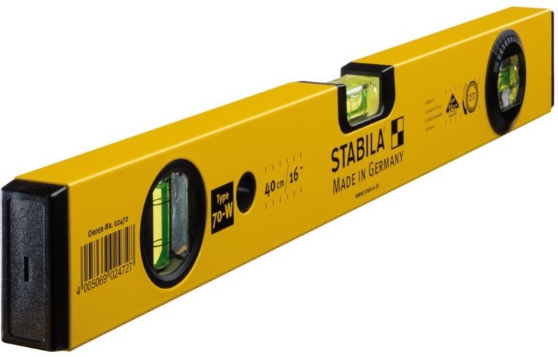 Stabila - Wasserwaage Type 70 w Aluminium Richtwaage Messwerkzeug 40 - 100 cm, Ausführung: Type 70 w, 40 cm