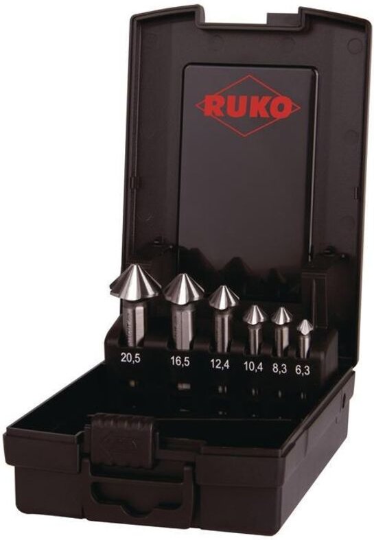 Ruko - ultimatecut 4S 102890RO Kegelsenker-Set 6teilig 6.30 mm, 8.30 mm, 10.40 mm, 12.40 mm, 16.50 mm,