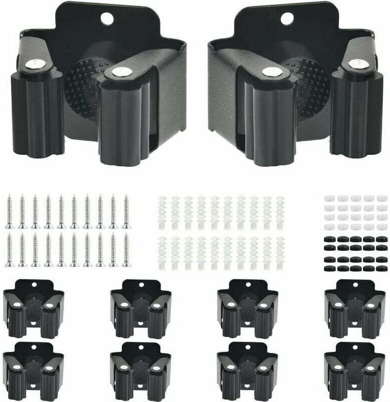 10 Stück Wandbesenhalter, Edelstahl-Gerätehalter, Wandmontage-Set, Gartengerätehalter, Besenhalter, Wandbesen, Haken, Ga...