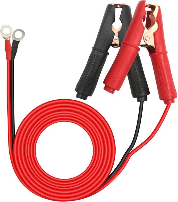 Krokodilklemme 48V Krokodilklemmen für Autos Klemme für Batteriekabel 30A 14AWG, für Autobatterien und andere Geräte (1 ...