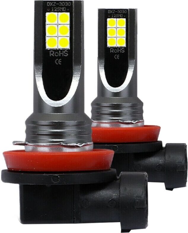 Tlily - 2Pcs Auto H11 H8 H9 cob 60W 6000K led Scheinwerfer Nebel Glühbirnen Ersetzen Halogen Kit Klar Weiß