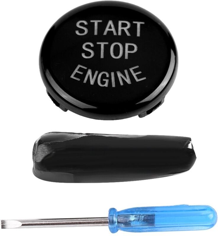 Zoternen - Auto-One-Key-Startknopf-Motor-Zündschalter-Abdeckung für bmw e Disk Bottom (schwarz)