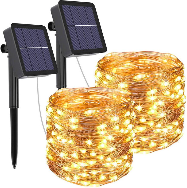 Lot de 2 lampes solaires d'extérieur pour décoration de jardin