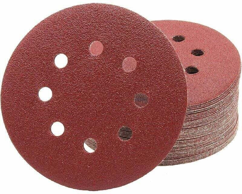 Profi Schleifscheiben (P150) 50 Stück 8 Löcher ø 125 mm Korn 150 für Exzenterschleifer Schleifblätter Schleifpapier