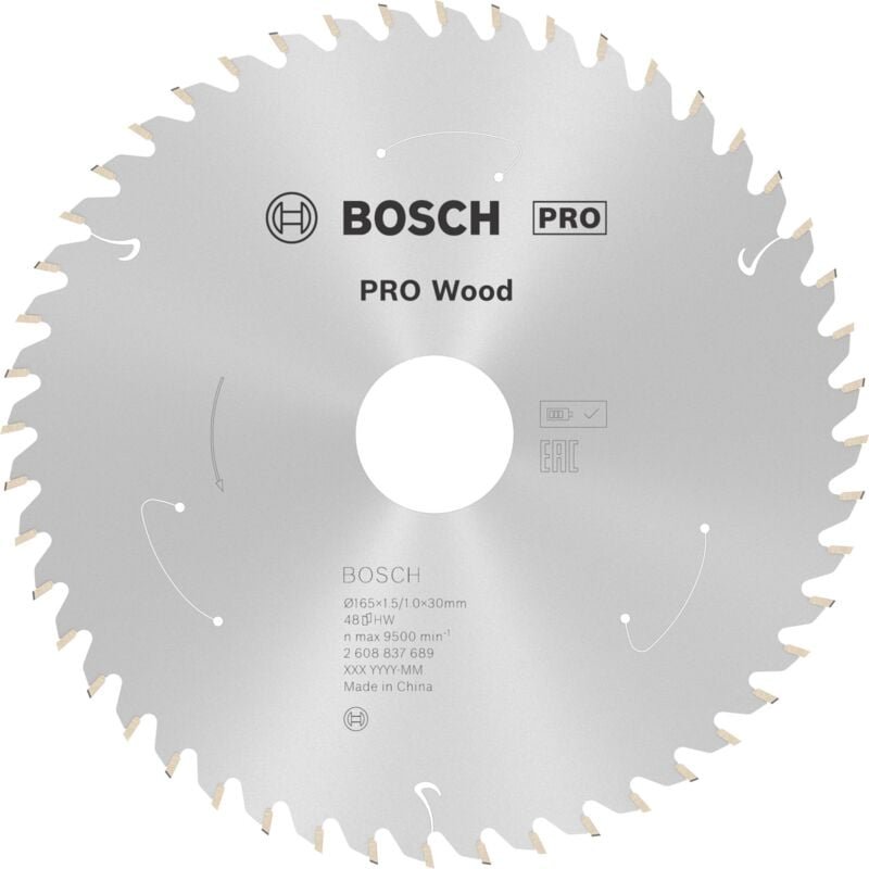 Thumbnail - Pro Wood cordless Kreissägeblatt, 165 x 1,5 x 30 mm, T48 - Bosch