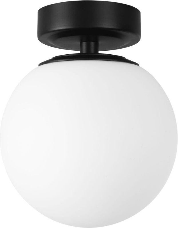 Forlight - Giro - Lámpara de Techo para Baño con IP44 para Bombilla E14 en Forma de Esfera. Plafón de Techo de Color Neg...