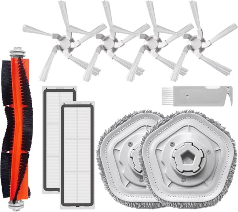 Für Bot W10 W10Pro StaubsaugerzubehöR, HauptseitenbüRste, hepa Filter, Wischtuch Teile