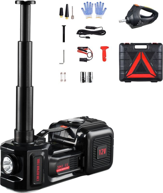 Mophorn - Elektrischer Wagenheber, 5 Tonnen/11000 lbs, tragbares Set mit eingebautem Inflator, 12 v elektrischer Scheren...