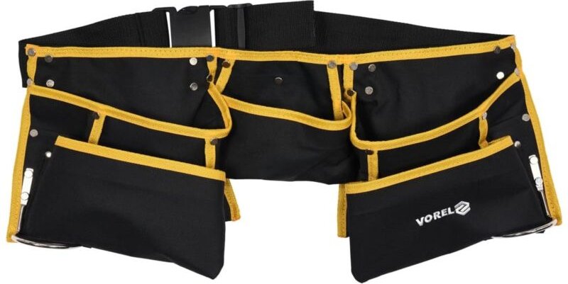 Vorel Werkzeuggürtel, mit aufgenähten Taschen, ideal zum Organisieren von Werkzeug de effizient, ergonomisches Design, l...