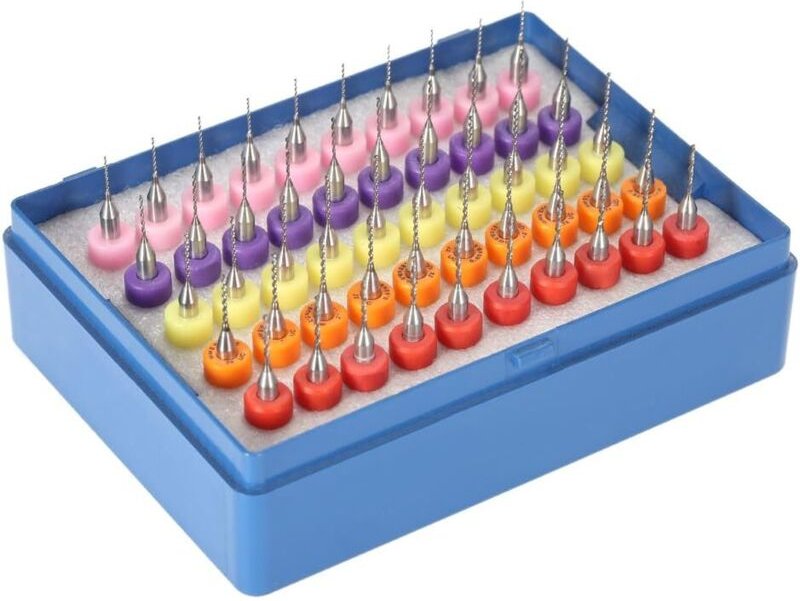 50 Stück Wolframkarbid-Mikrogravurbohrer, PCB-Leiterplatten-Gravurwerkzeuge (0,5–0,9 mm)