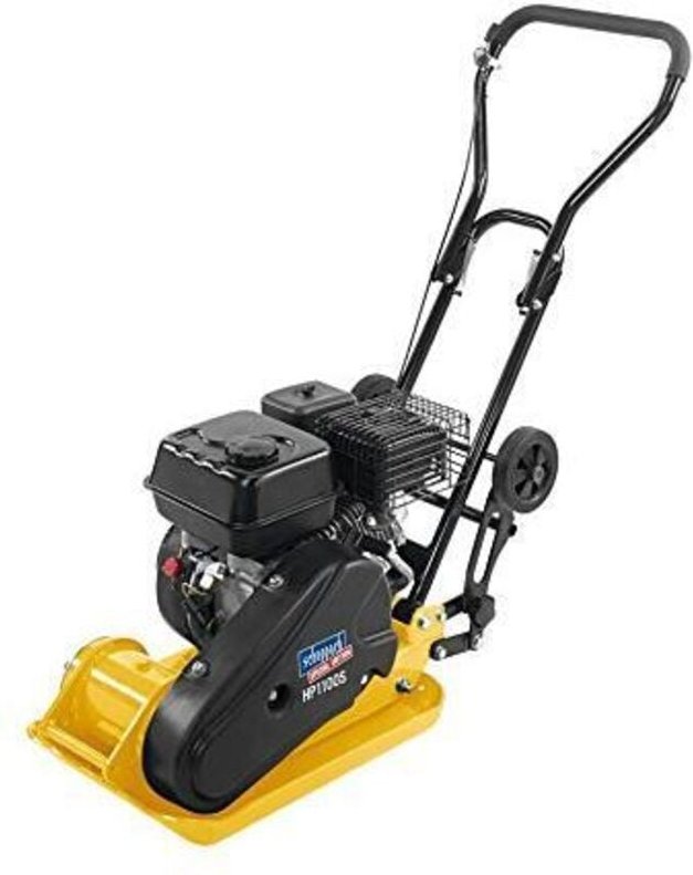 Scheppach - Rüttelplatte hp 1100 s 4.000 w 163 ccm inkl. Matte und Fahrwerk