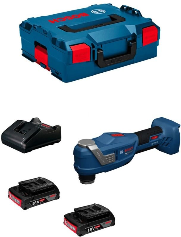 Multi-Cutter BOSCH GOP 18V-30 (2 x 2,0 Ah + GAL18V-20 + L-Boxx 136)