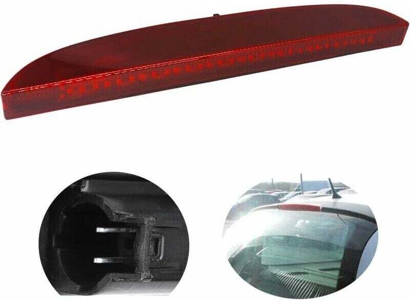 Dritte Bremsleuchte für Clio 2, obere dritte hintere Bremsleuchte Renault Clio II 1998-2006 7700410753 (Rot)