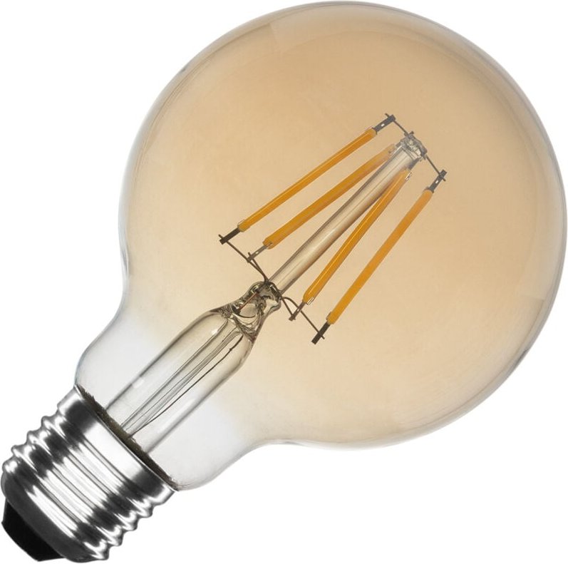 Efectoled - LED-Glühbirne Filament E27 6W 540 lm G80 Gold No Flicker 2700K Warmweiß