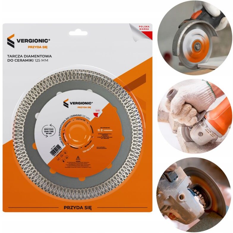 Diamantscheibe für Keramik, Steinzeug, Schneiden 125 mm VERGIONIC