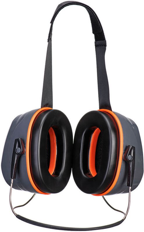 Lärmschutz-Schalen HV Extreme Nackenband Grau/Orange