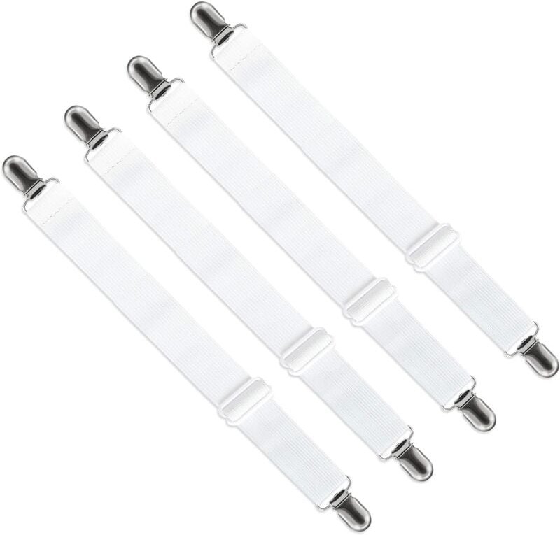 Verstellbarer Spannbettlakenspanner (65 cm bis 200 cm), Befestigungsbefestigung, verstellbarer Haltegurt für Bettlaken, ...