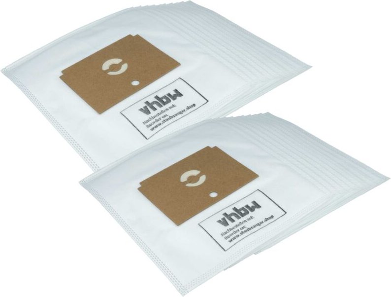 20x Staubsaugerbeutel kompatibel mit DeLonghi Quick 1250, 1350 Staubsauger - Mikrovlies, 31cm x 22cm, Weiß - Vhbw