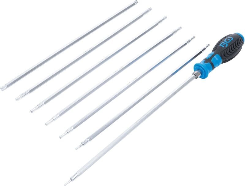 Bgs Technic - Schraubendreher-Satz mit Wechselklingen T-Profil (für Torx) / T-Profil (für Torx) mit Bohrung 8-tlg.