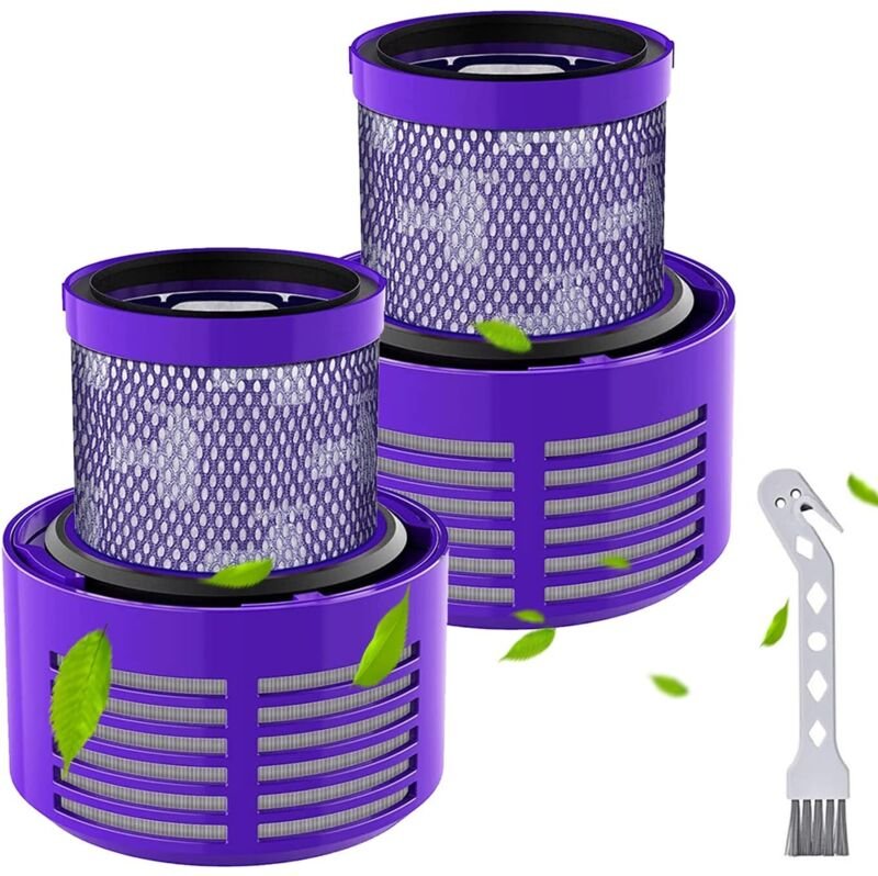 2er-Set Ersatzfilter für Staubsauger Dyson V10 SV12 Wiederverwendbar V10 Filter für Dyson Staubsauger V10 SV12 Waschbar ...