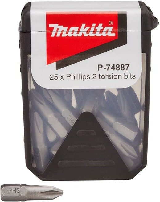 Bit-Set Phillips 2 Torsion Bits (25 Stück) - MAKITA P-74887
