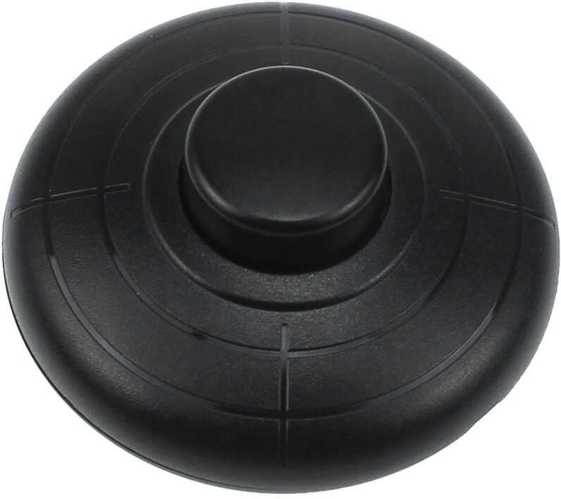 Linghhang - 1 Stück runder Fußschalter - Ø70 mm x 31 mm - schwarz, 250 V/2 a, für 2 oder 3 adrige Leitungen geeignet, pa...