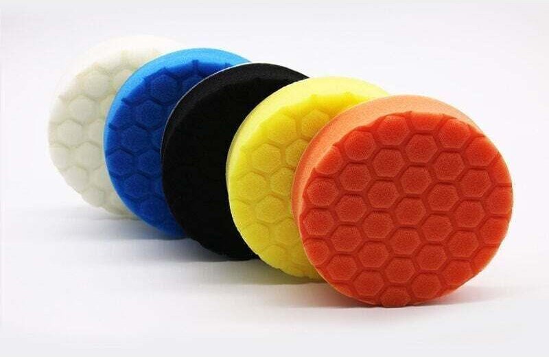 Polierschwamm, Polierset, 5-teilig, 150 mm Hex Logic Polierpad, Schwamm-Polierset für Autoschleifen, Polieren für 125 mm...