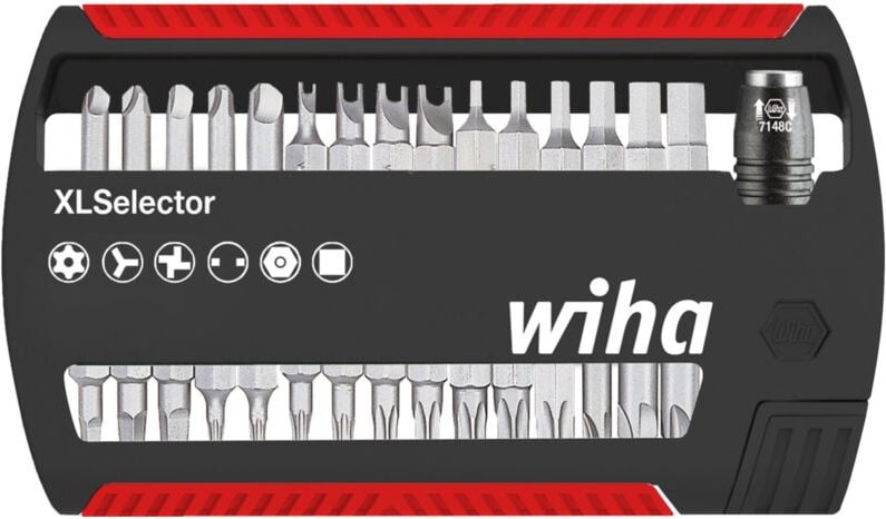 Bit Set XLSelector Sicherheitsbits Standard 25 mm gemischt 31-tlg. 1/4', Tri-Wing/Spanner/Innensechskant mit Bohrung/Tor...