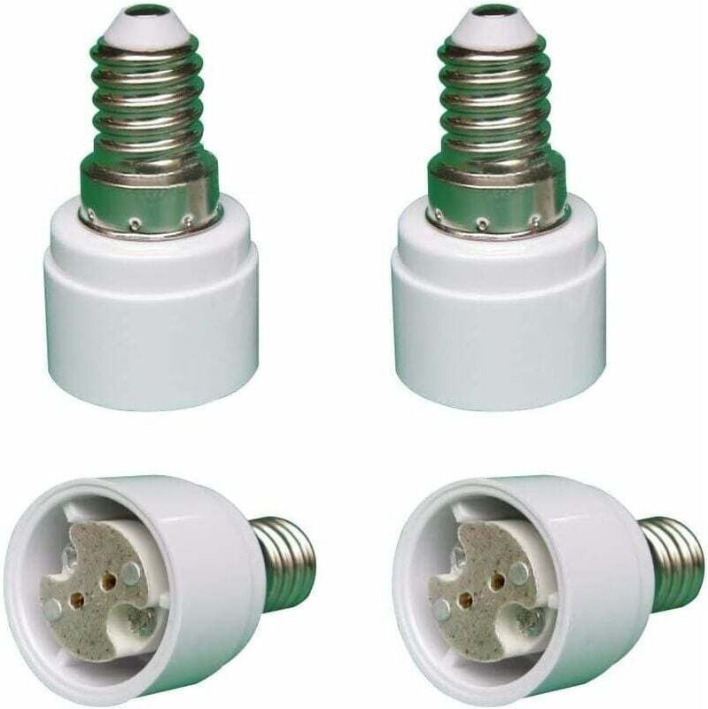 4er-Pack E14 auf G4 MR16 GU5.3 GU4-Sockeladapter für LED- oder Halogenlampen