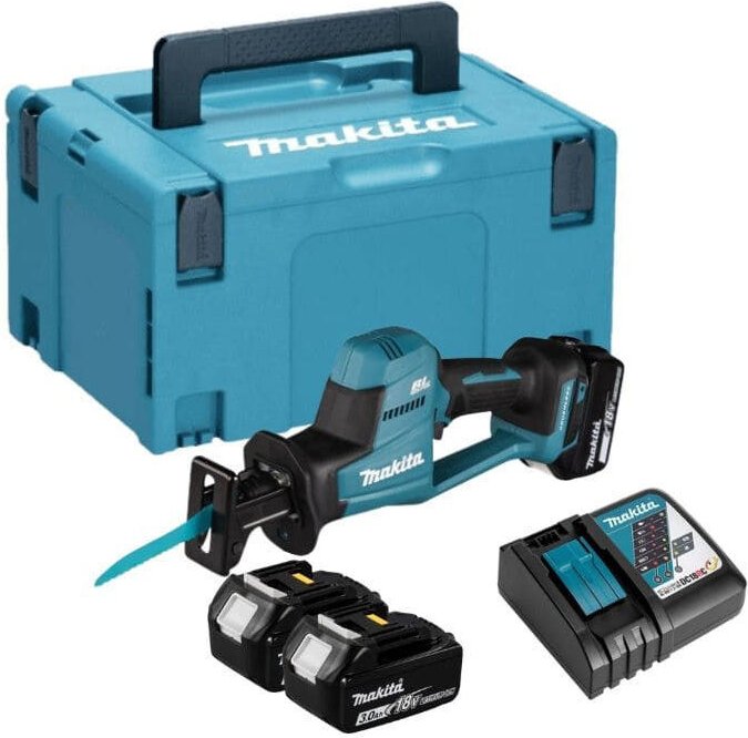 Säbelsäge auf Gegenseitigkeit 18V lxt (2x3,0 Ah) im MAKPAC-Koffer Makita DJR189RFJ