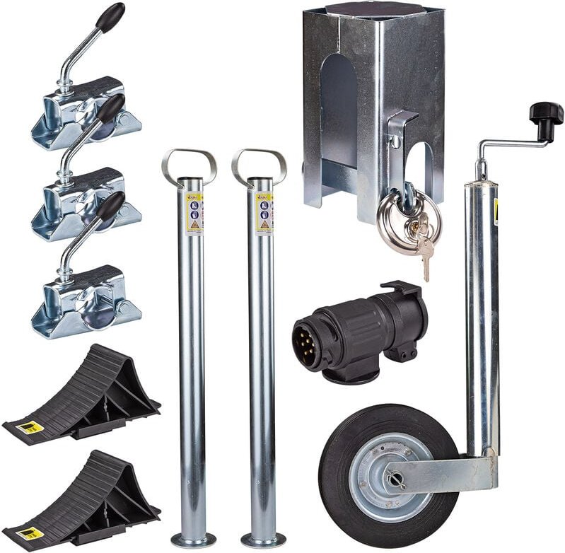 Dema - Anhänger Zubehörpaket 12tlg. Anhängerstützen Anhängerzubehör