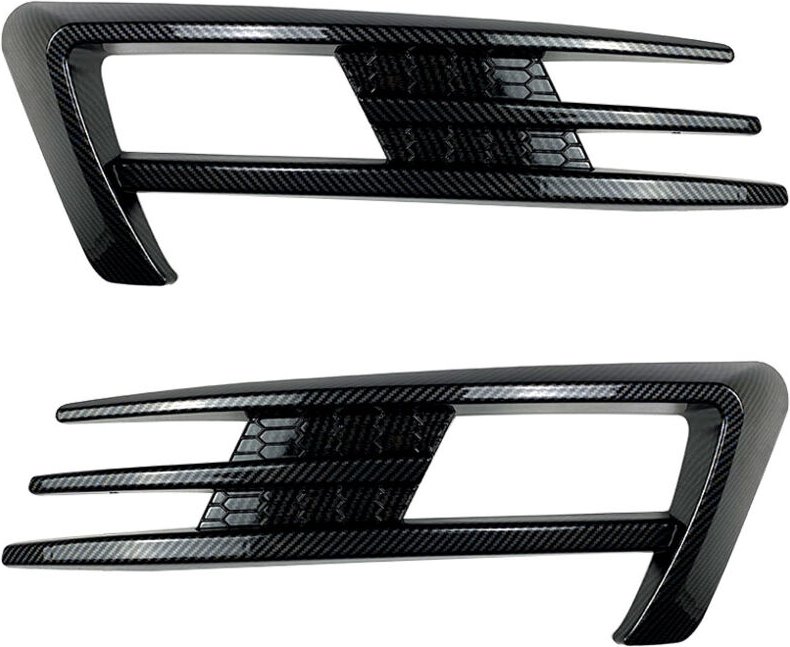 FüR Golf 7 MK7 2014 2015 2016 2017 FrontstoßStange Nebelscheinwerfer Gitter Augenbrauenabdeckung Trim Kohlefaser Muster