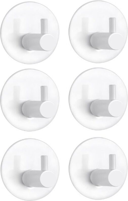 Linghhang - Selbstklebende Wandhaken, 6 Stück Edelstahl Badezimmer Wandhaken, Selbstklebende Handtuchhalter Wandhaken (W...