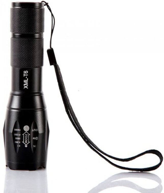 Ultrastarke LED-Taschenlampe, 2000 Lumen, IP65 wasserdichte taktische Taschenlampe, zoombar, 5 Leuchtmodi, stoßfest, rut...