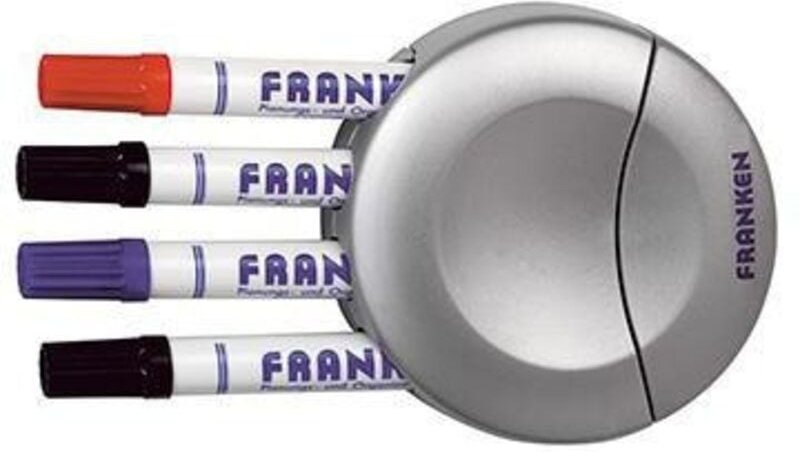 Tafelschreiberhalter inkl. Tafelwischer Kunststoff silber