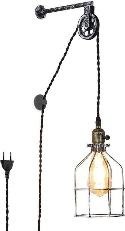 Thumbnail - Barcelona Led - Clockwell' Käfig-Pendelleuchte - Mit Stecker und Schalter - E27
