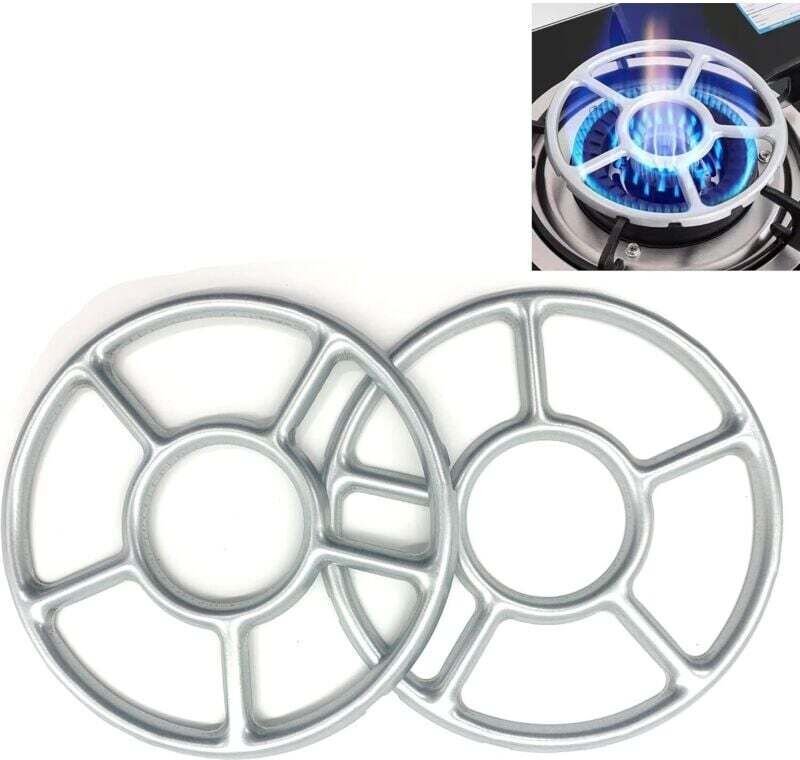 2 Reduzierstücke für Gasherde, Wok-Stütze, Wok-Ring, Gasherd-Stütze, Moka-Topflappen (17,5 cm) - KZQ