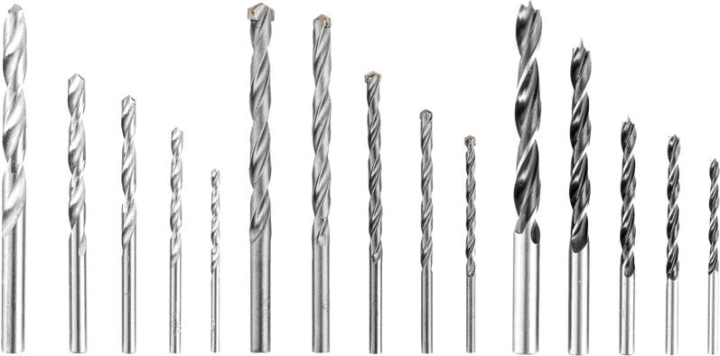 Original Einhell 15-tlg. Bohrer-Set (Schlagbohrmaschinen-Zubehör, inkl. 5x Bohrer für Holz, 5x HM-Bohrer für Beton, 5x H...