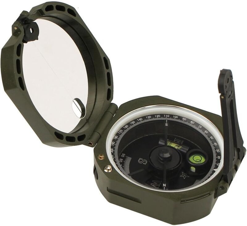 Multifunktionaler, wasserdichter und beschlagfreier Survival-Taschen-Neigungsmesser-Kompass für Camping, Wandern und and...