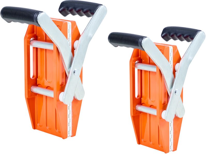 Mophorn Zweihändige Steintrageklemmen 280x120x190 mm, Tragkraft 300 kg, 2er-Pack Hebewerkzeuge mit Gummibeschichtung (0-...