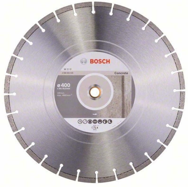 Bosch - Zubehör - Diamanttrennscheibe für Beton 400x20/25,4 mm 2608602545