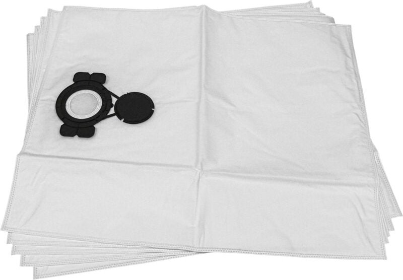 5x Staubbeutel kompatibel mit Milwaukee as 300 emac Staubsauger - Mikrovlies, 30l Füllvolumen, 60cm x 50cm Weiß - Vhbw