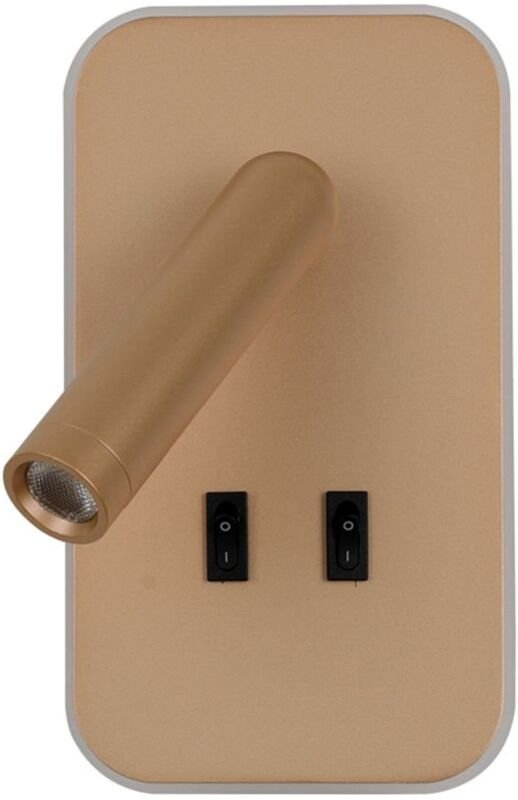 8W LED Wandleuchte mit Strahler und Schalter DORIA WL839571GD Italux