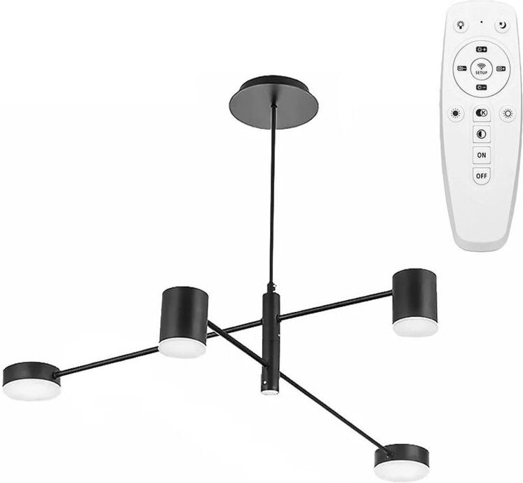 Toolight - deckenlampe 4-ARM APP596-4C black