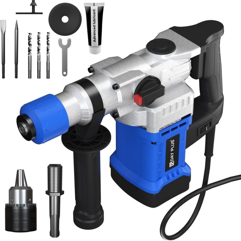 Dayplus - Abbruchhammer Stemmhammer 6J SDS-Plus Bohrhammer Meißelhammer Zubehörset 3000W
