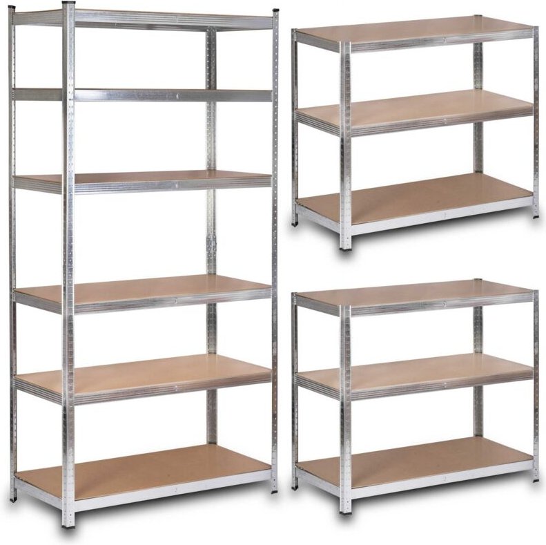 Lagerregal aus Metall 222 x 110 x 50 cm Humberg HR-815