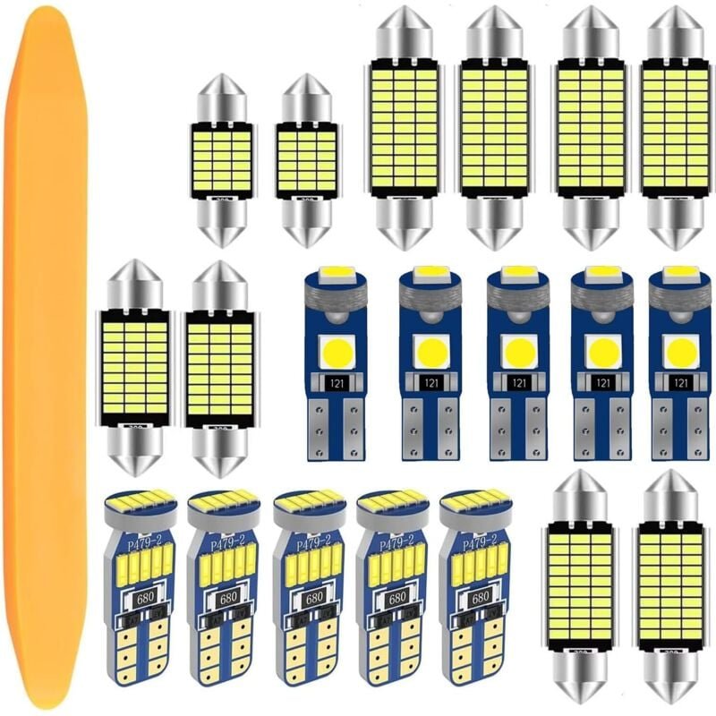 T10 W5W LED 194 168 2825 Autobirne, T5 W3W Ampulle à 2721 27 37 286 PC74 LED, 6418 C5W Festoon-Glühbirne für Auto (31/36...