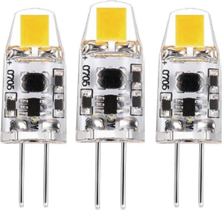 LED's light LED SMD Leuchtmittel - Kapsel G4, 1W, 2700K, Klar, 330°, dimmbar - 3er Pack - 95 lm