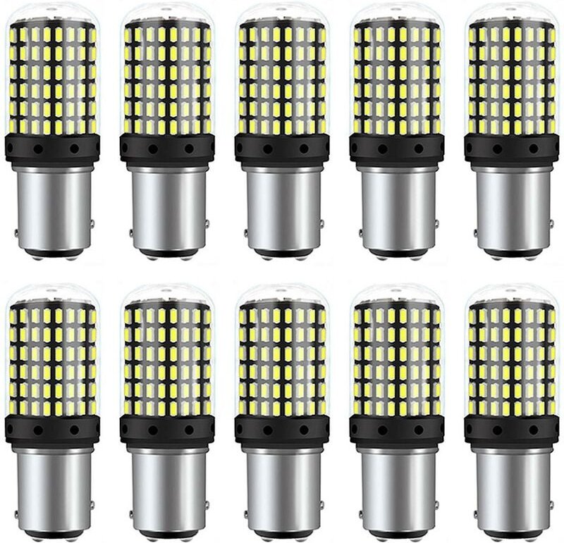 Woosien - 10 Stück 3014 144smd Canbus 1157 Bay15d P21w 1156 Ba15s Bau15s Py21w T20 7440 7443 W21w Led-lampen Auto